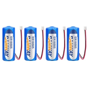 Batería de iones de litio no recargable 4 piezas ER18505 3.6V 4000mAh con enchufe blanco 2.54 - Imagen 1 de 4
