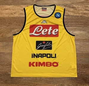 SSC Napoli Serie-A Player Issue Training Bib Singlet Kappa Mens XL - Picture 1 of 6