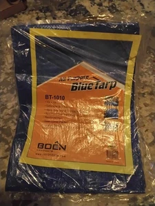 Nuovo In Confezione 10'x10' Telone Blu 5 Mil Con Occhielli - Foto 1 di 4