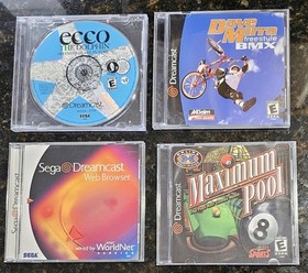Ecco BMX Maximum Pool Disc & Manual Only Sega Dreamcast Web Browser Complete CIB