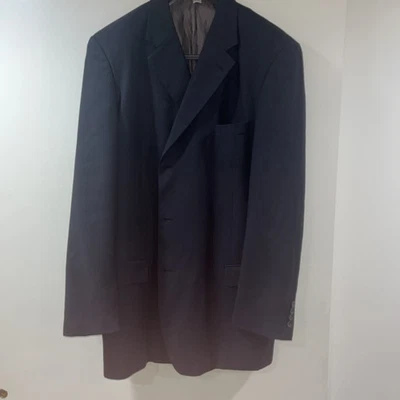 Blazer Caravelli Hombre Lana Azul Marino Talla 44L Superior 150’s Foto 1 de 4