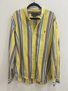 Camisa De Colección Años 90 Ralph Lauren Colorida Abotonada XXL Colorida Rayas Y2K Relajada - Imagen 1 de 7