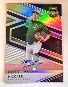 Phillies Mick Abel Mint 2020 Panini Elite Extra Prime Numbers Auto RC #154/190 - Picture 1 of 1