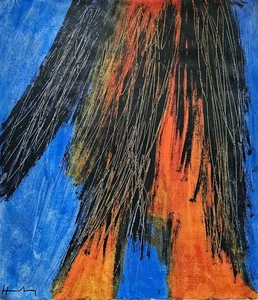Hans Hartung Signed Abstract Expressionist Oil Painting on Canvas - German Art - Picture 1 of 4