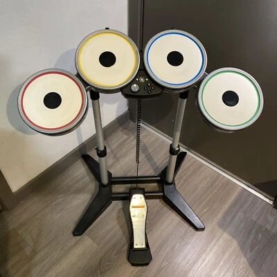 Xbox 360 Rock Band Beatles Special Edition Drum Set w Pedal and Stand Tested - Image 1 of 4