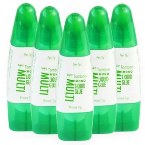 Tombow Mono Multi Liquid Glue - Dual Tip - 25g - Dries Clear - Pack of 5 - Picture 1 of 4