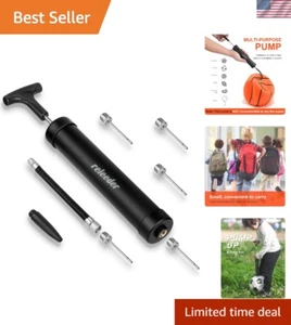 Quick Inflation 10'' Ball Pump with Nozzle & Flexible Hose - Sports Essential - Picture 1 of 9