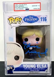 "IDINA MENZEL Firmato Frozen "ELSA" Funko POP! Figura PSA/DNA Grado 10 LASTRE - Foto 1 di 8
