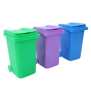 Wheelie Bin Stationary Toy Organizer Container 22x18x31cm Holder Tray Box 6L - Picture 1 of 12