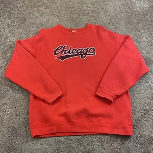 Chicago Sweatshirt Mens XL Red Bulls White Soxs Pullover Crewneck Vintage - Picture 1 of 7