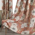  Stylish Faux Linen Curtains for Living Room/Bedroom | 84"L |Pair Z-orange