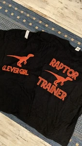 Jurassic Park Raptor Paar T-Shirts Shirt Damen Herren L - Bild 1 von 5