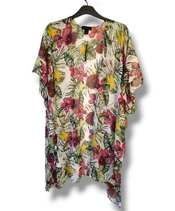 Steve Madden floraler durchsichtiger Kimono neu mit Etikett Einheitsgröße - Bild 1 von 5