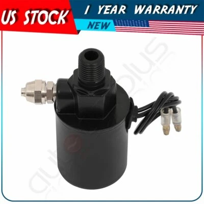 Electroválvula negra 12V 200 PSI se aplica al compresor del tanque ?" Bocina de aire de tubo de aire Foto 1 de 4