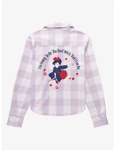 Studio Ghibli Kikis Delivery Service Hemd Damen Medium Knopfleiste Hexe Flanell - Bild 1 von 5