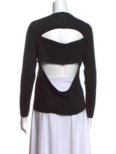 ALC Damen Langarmshirt mit Cutout und Rundhalsausschnitt schwarz Größe Small - Bild 1 von 2