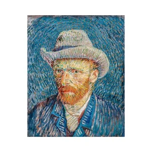 Van Gogh, Self Portrait with Grey Felt Hat, Canvas Print, 32" x 40" + Border - Picture 1 of 10