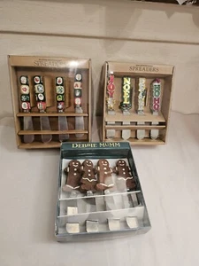Christmas Holidays Boston Warehouse & Debbie Mumm Spreaders Lot Of 3 - Picture 1 of 9