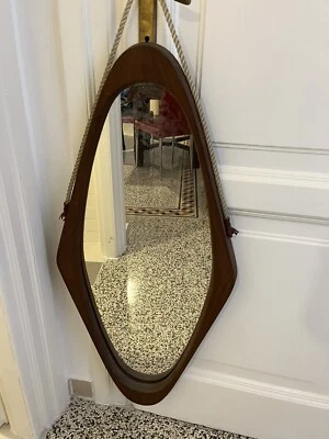 design scandinavo ● SPECCHIO IN TEAK  anni '50 - Immagine 1 di 4