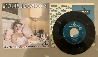 45 7" SP JULIE LONDON CRY ME A RIVER LIBERTY 55006 Foto 1 de 2