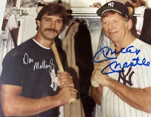 Autographed 8x10 Photo by MICKEY MANTLE & DON MATTINGLY JSA Letter - Picture 1 of 4