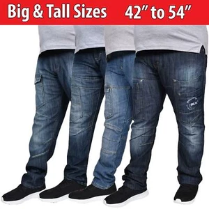 Pantalones de mezclilla informales de combate de carga para hombre pierna recta cintura 42-54 L 32 - Imagen 1 de 33