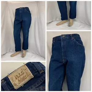 H.I.S. Jeans 38x29 Men’s Dark Wash Straight Leg Cotton Made USA Mint YGI Q1-146 - Picture 1 of 10