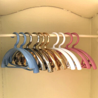 6PC Dollhouse Miniature 1/12 Scale Metal Coat Hangers Furniture Doll Accessories - Image 1 of 4