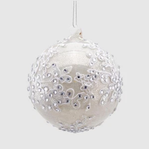 EDG - Enzo de Gasperi Decorazione natalizia palla in vetro grande con gemme   Ve - Foto 1 di 1