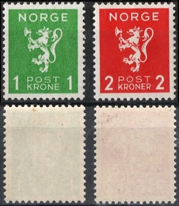 125 Norway 1940 NK 229/31 MNH, Lion Crown values, SC 203/205-43, MI 207/209. - Picture 1 of 1