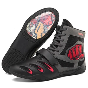 Ultra-light Boxing Shoes Men High Top Wrestling Boots Outdoor Fighting Footwear - Picture 1 of 15