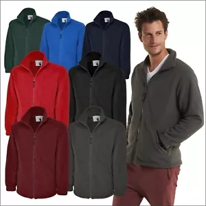 Uneek PREMIUM FULL ZIP MICRO FLEECE JACKET Unisex Heavyweight Coat Anti Pill TOP - Picture 1 of 12