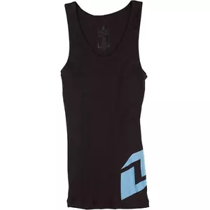 ONE INDUSTRIES WOMENS ICON TANK T-SHIRT top TEE BLACK BABY BLUE motocross - Picture 1 of 1