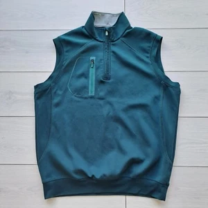 BOBBY JONES X-H20 MEN´S 1/4 ZIP GOLF VEST GREEN LARGE L - Picture 1 of 9