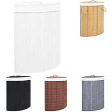 Bamboo Corner Laundry Hamper Basket Washing Clothes Bin Multi Colours vidaXL