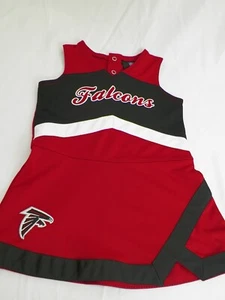 Neu NFL Atlanta Falcons Mädchen 2-teilig rot & schwarz Cheerleader Uniform Größe 3T - Bild 1 von 6