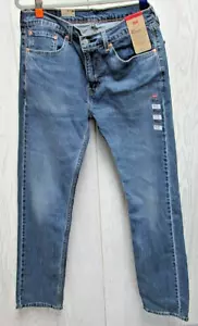Levi's 505 Jeans Mens Size 32x34 Medium Blue Denim Regular Fit Stretch MSRP $69 - Picture 1 of 9