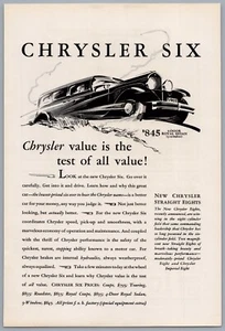 Chrysler Six Vintage 1920 anuncio impreso anuncio de coche 10" x 6" 8884 - Imagen 1 de 1