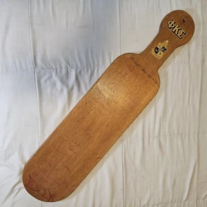 Vintage 1961 PHI Kappa Sigma Wood Fraternity Paddle with signatures 34" x 8" - Picture 1 of 8