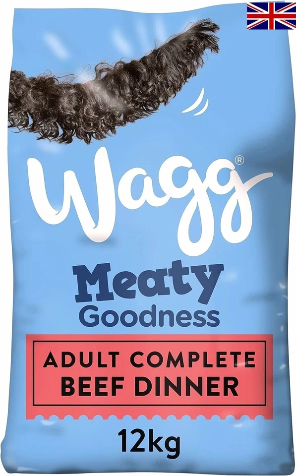 Wagg Meaty Goodness Complete Dry Adult Dog Food Beef Dinner 12kg FRee Shipping A - Image 1 of 4