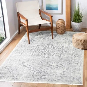 Ossett Grey Ivory Distressed Medallion Transitional Rug - 4 Sizes *FREE DELIVERY - Picture 1 of 25