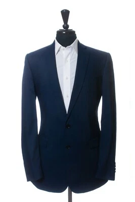 Charles Tyrwhitt Navy Blue Fine Herringbone Slim Fit Suit 23980 - Imagem 1 de 4