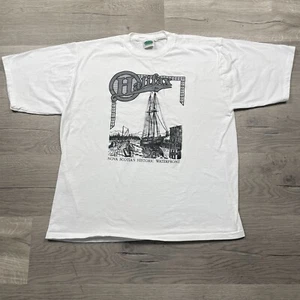 T-shirt bianca vintage anni 90 Naturals By Penmans Halifax Nuova Scozia taglia grande L - Foto 1 di 16