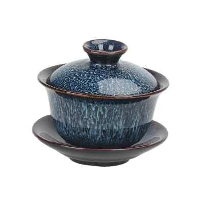 140 ml Cerámica Gaiwan Hecho a Mano con Tapa Taza de Té Kung Fu Ceremonia de Té Hogar Juego Foto 1 de 4