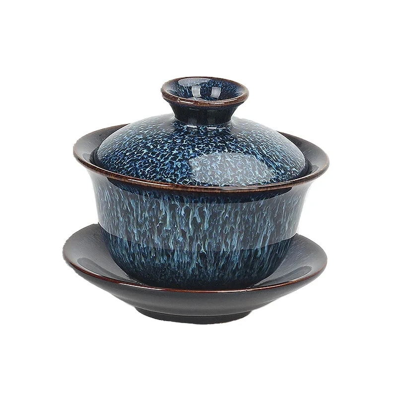 140 мл керамический Гайван ручной работы с крышкой чайная чашка кунг-фу чайная церемония дома чайный набор - Изображение 1 из 4