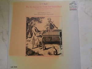 BACH Six Sonatas for Violin and Harpsichord /Friedman,Prince-Joseph US RCA 2LP - Picture 1 of 2