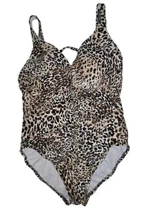 Badeanzug Aqua Grün Größe XL Leopardenmuster Einteiler - Bild 1 von 4