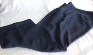 Pantalones plisados de polietileno 100 % microfibra para hombre con puño 40 X 29 azul marino - Imagen 1 de 8