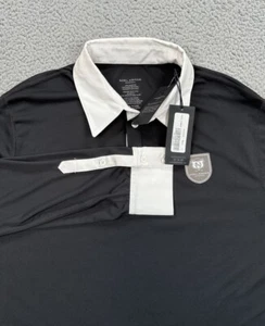 Noel Asmar Equestrian Polo Shirt Men's Large Black Long Sleeve Performance NEW - Picture 1 of 10