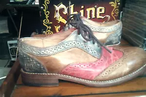 Bed Stu Women's Sz 8 Cobbler Series "Channing" Rustic Wingtip Oxford Shoes - Picture 1 of 9